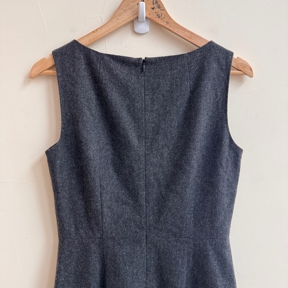 Theory Black Window Pane Sleeveless Virgin Wool Sheath Womens Size 8 - Picture 5 of 16